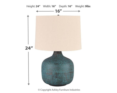 Malthace Patina Table Lamp - Ella Furniture