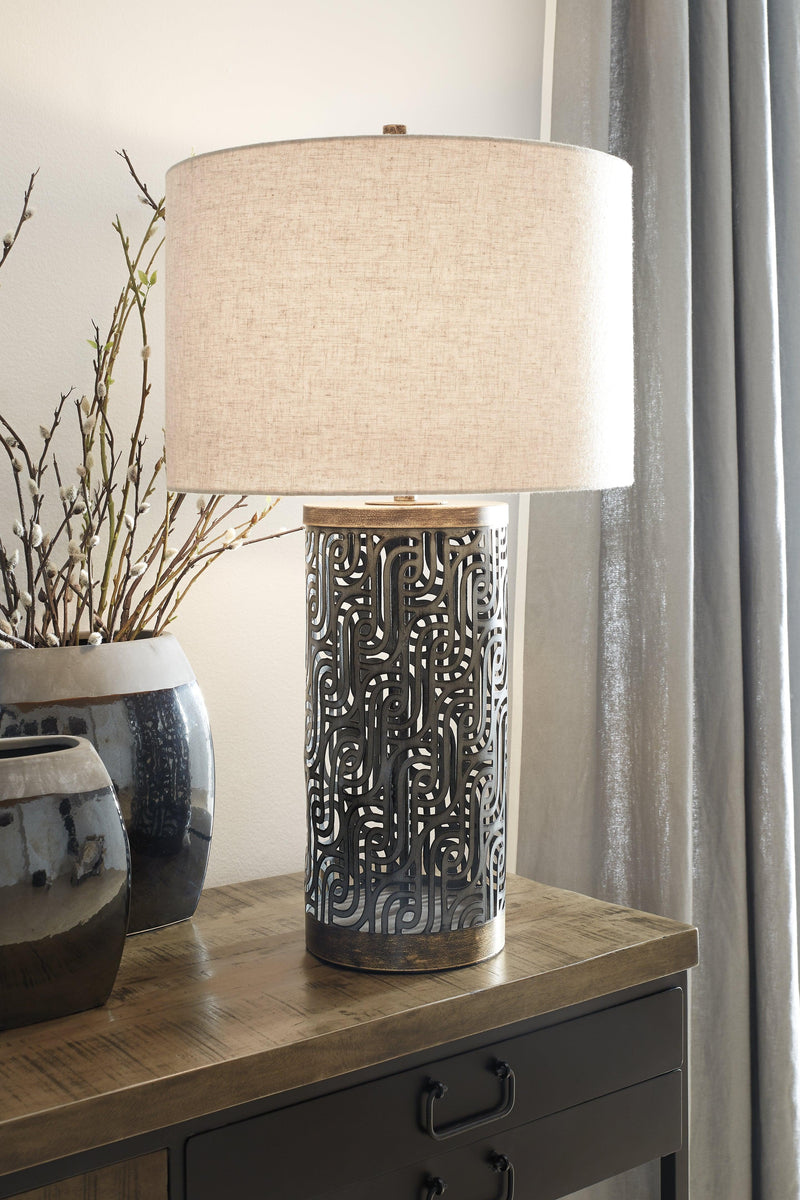 Dayo Gray/gold Finish Table Lamp