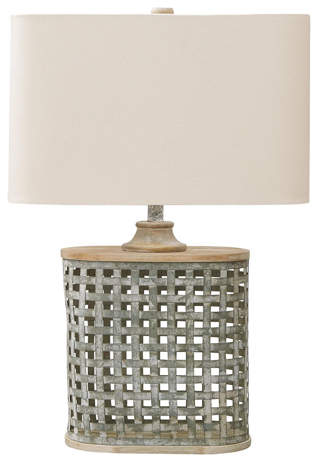 Deondra Gray Table Lamp - Ella Furniture