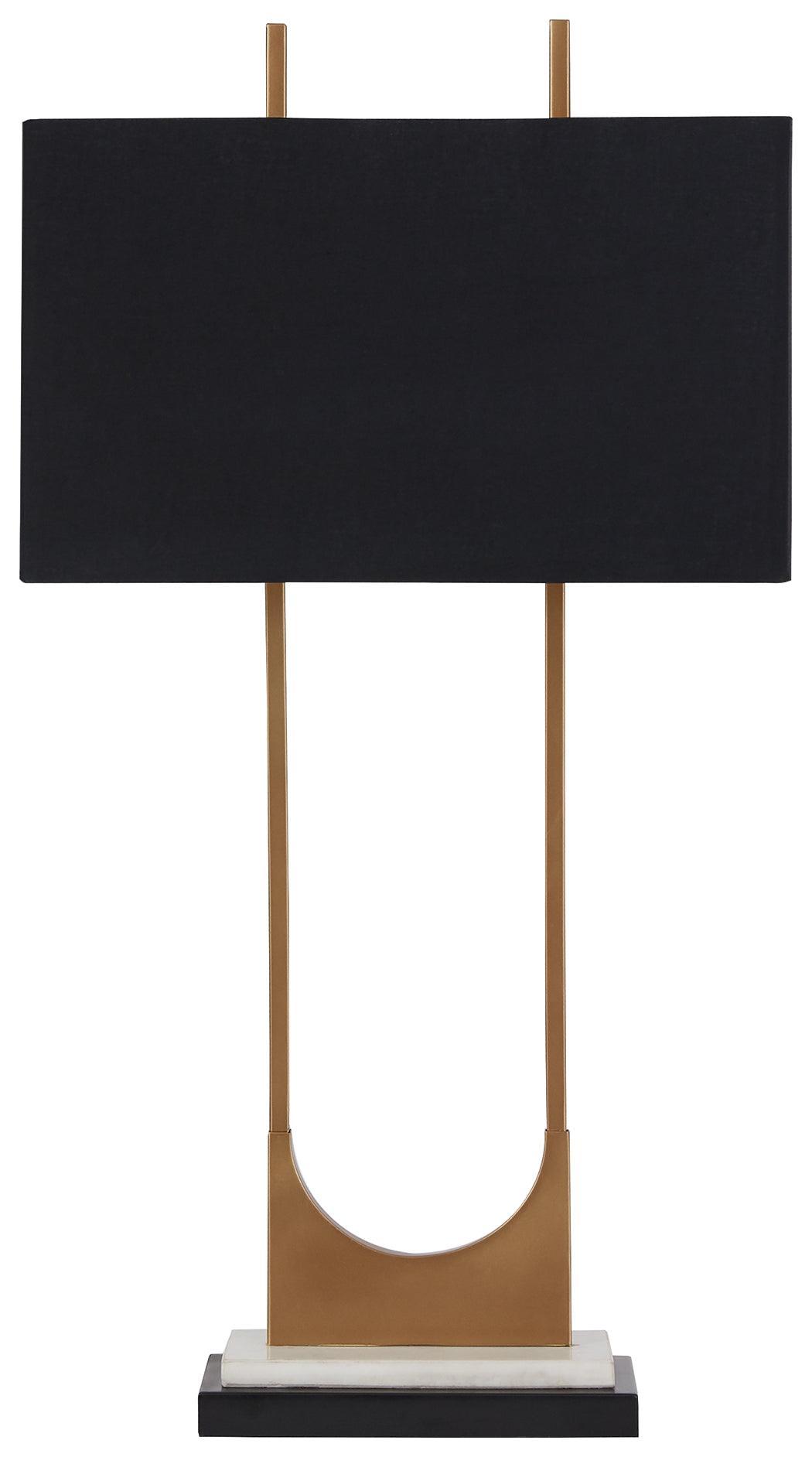 Malana Brass Finish Table Lamp - Ella Furniture