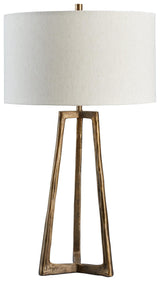 Ryandale Antique Brass Finish Table Lamp - Ella Furniture