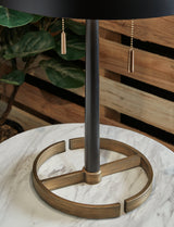 Amadell Black/gold Finish Table Lamp - Ella Furniture