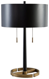 Amadell Black/gold Finish Table Lamp - Ella Furniture