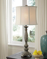 Alinae Antique Gray Table Lamp - Ella Furniture