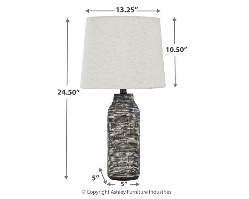 Mahima Black/White Table Lamp (Set Of 2)