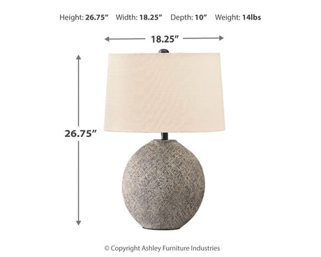 Harif Beige Table Lamp - Ella Furniture