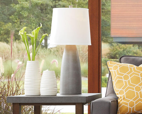 Shavontae Gray Table Lamp (Set Of 2) - Ella Furniture
