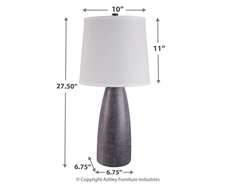 Shavontae Gray Table Lamp (Set Of 2) - Ella Furniture
