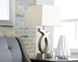 Amayeta Silver Finish Table Lamp (Set Of 2) - Ella Furniture