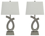 Amayeta Silver Finish Table Lamp (Set Of 2) - Ella Furniture