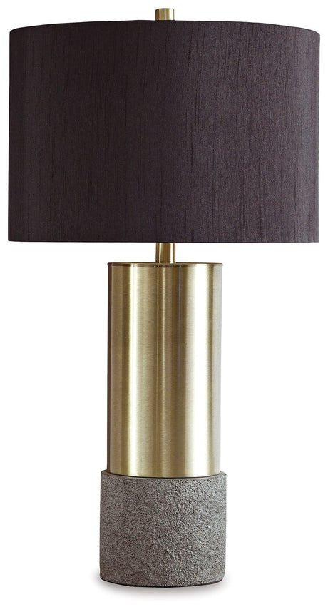 Jacek Gray/brass Finish Table Lamp (Set Of 2) - Ella Furniture