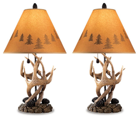 Derek Brown Table Lamp (Set Of 2) - Ella Furniture