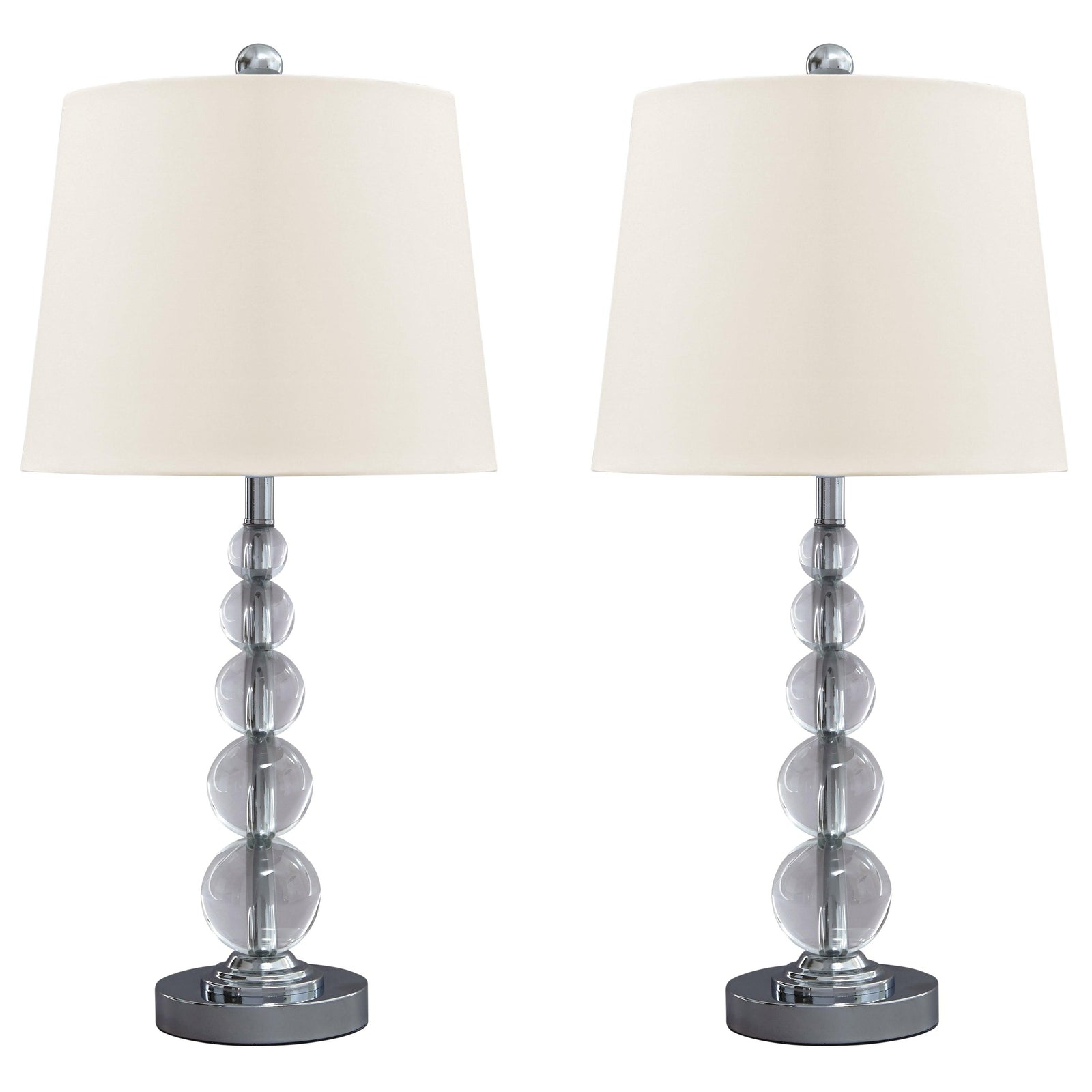 Joaquin Clear/silver Finish Table Lamp (Set Of 2) - Ella Furniture