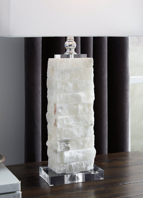 Malise White Table Lamp - Ella Furniture