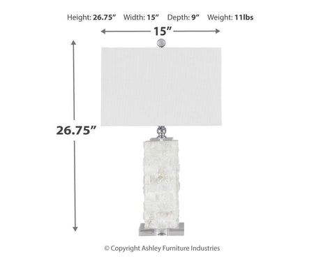 Malise White Table Lamp - Ella Furniture