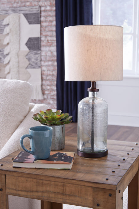Bandile Clear/bronze Finish Table Lamp - Ella Furniture