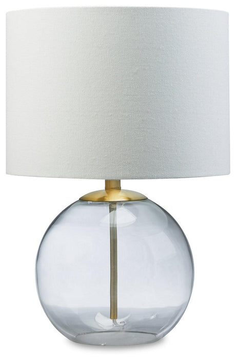 Samder Clear/brass Finish Table Lamp - Ella Furniture