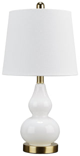 Makana White/brass Table Lamp - Ella Furniture