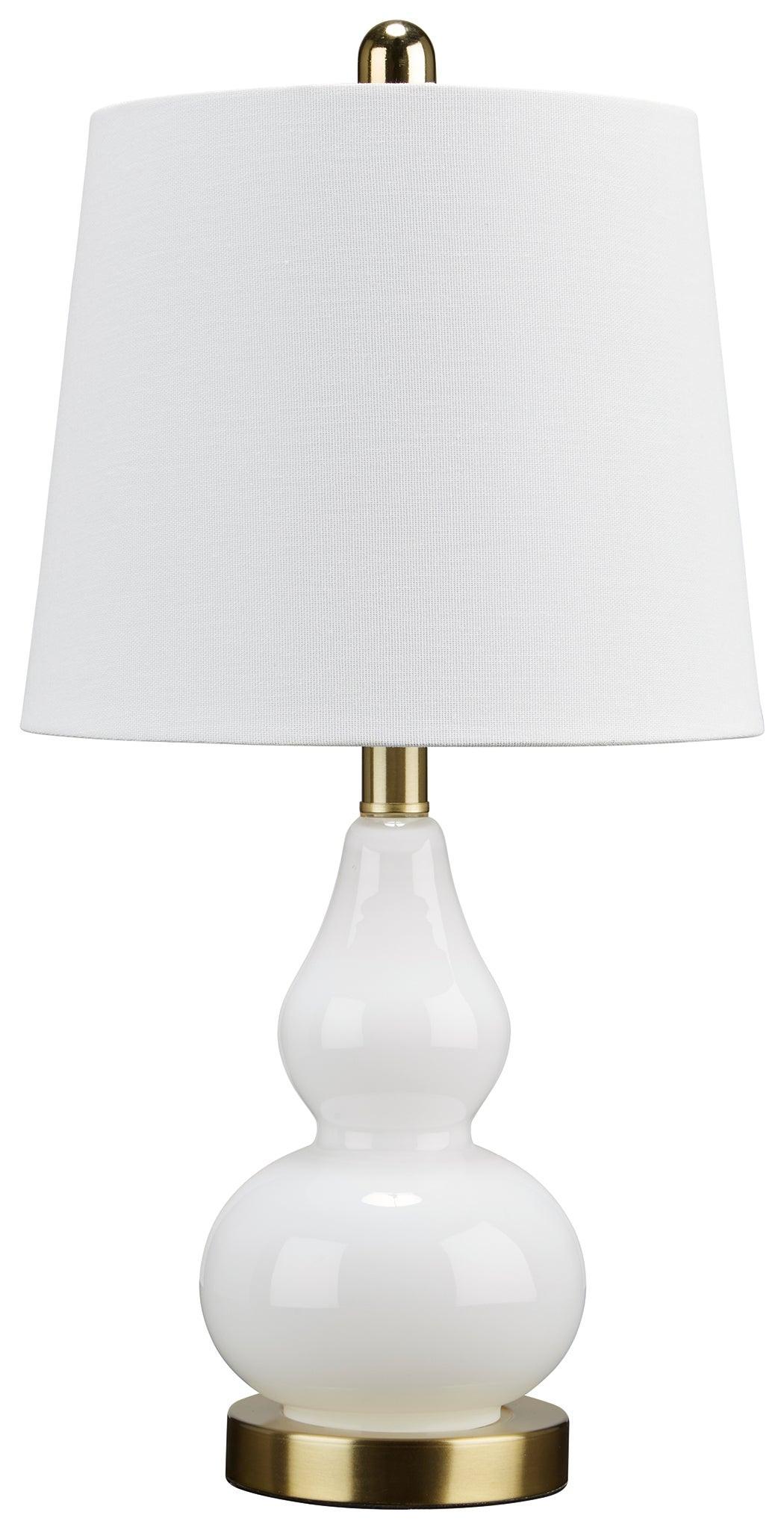 Makana White/brass Table Lamp - Ella Furniture