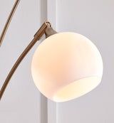 Taliya Champagne/white Arc Lamp - Ella Furniture