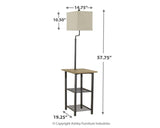 Shianne Black Floor Lamp - Ella Furniture