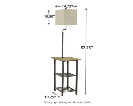 Shianne Black Floor Lamp - Ella Furniture