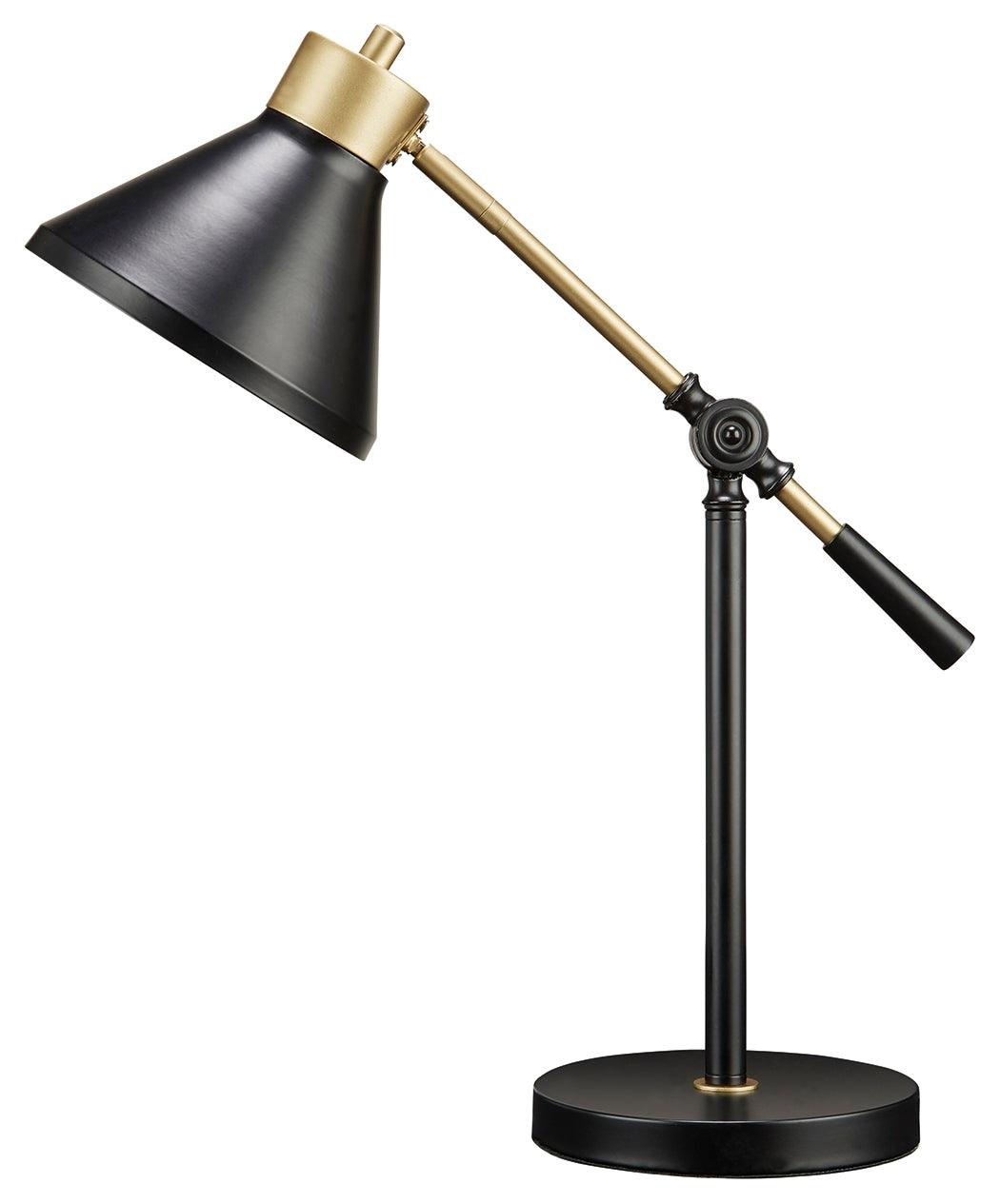 Garville Black/gold Finish Desk Lamp - Ella Furniture