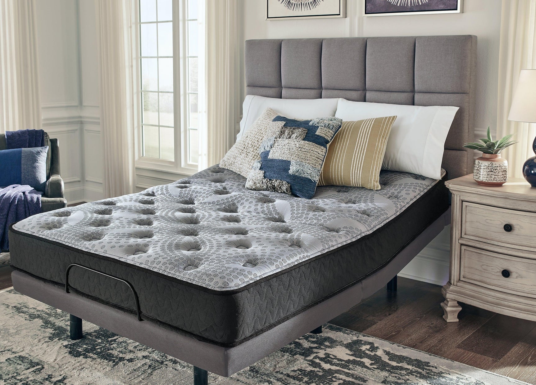 Comfort Plus Gray King Mattress - Ella Furniture