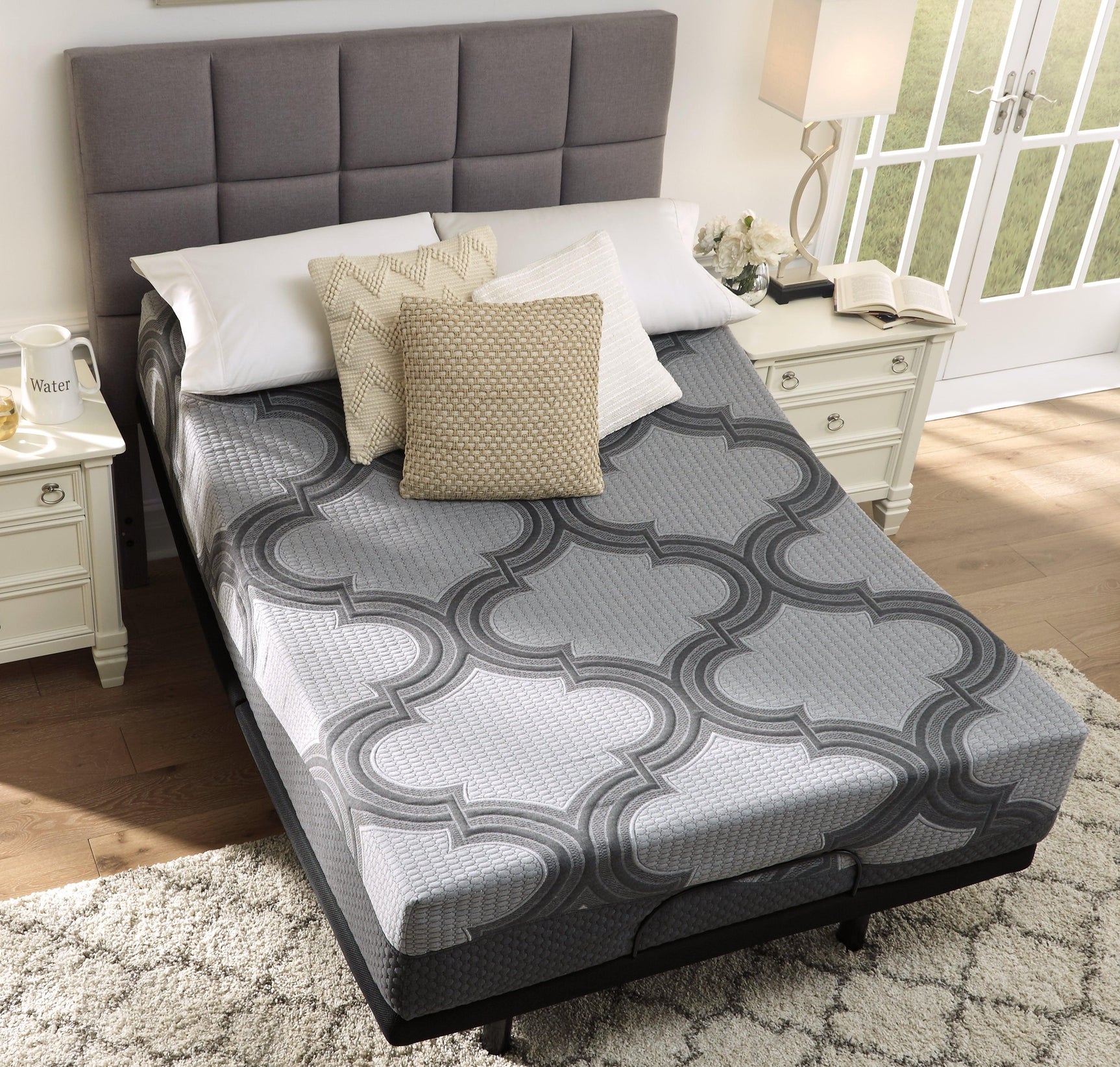 12 Inch Ashley Hybrid Gray King Mattress - Ella Furniture