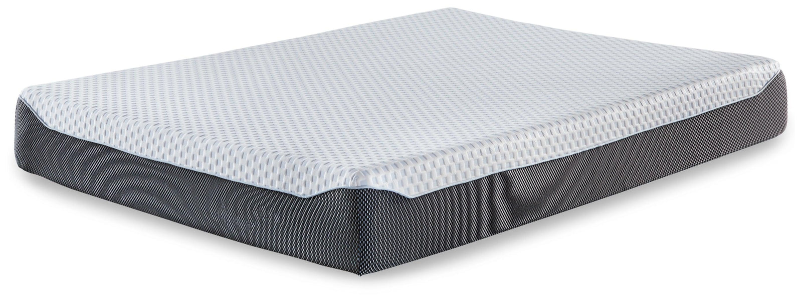 10 Inch Chime Elite White/blue Twin Memory Foam Mattress In A Box - Ella Furniture