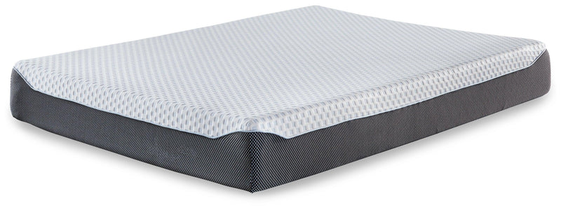 10 Inch Chime Elite White/blue Queen Memory Foam Mattress In A Box - Ella Furniture