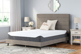 12 Inch Chime Elite White/Gray Queen Memory Foam Mattress In A Box - Ella Furniture