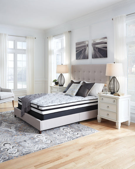 8-Inch Chime Innerspring King Mattress in White, front view