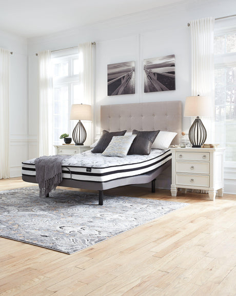 8-Inch Chime Innerspring King Mattress in White, front view