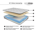 Chime 10 Inch Hybrid White King Mattress In A Box - Ella Furniture