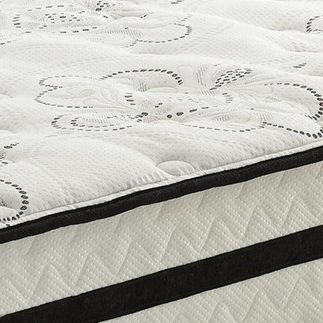 Fabric swatch of mattress cover in white