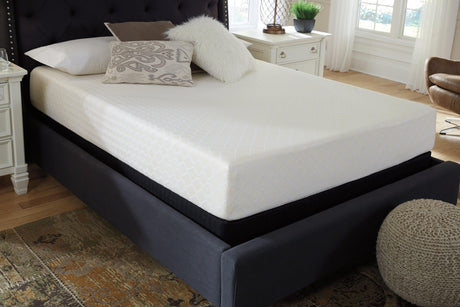 10 Inch Chime Memory Foam White Queen Mattress In A Box - Ella Furniture