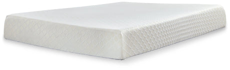 10 Inch Chime Memory Foam White Queen Mattress In A Box - Ella Furniture