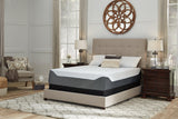 14 Inch Chime Elite White/blue King Memory Foam Mattress In A Box - Ella Furniture