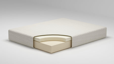 Chime 8 Inch Memory Foam White Queen Mattress In A Box - Ella Furniture