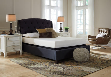Mattress displayed in bright bedroom