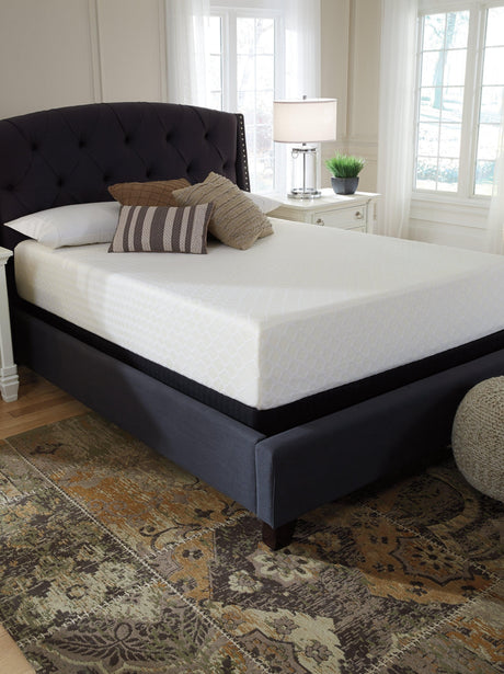 Chime 12-Inch King Memory Foam Mattress in white knit cover - Ella Furniture