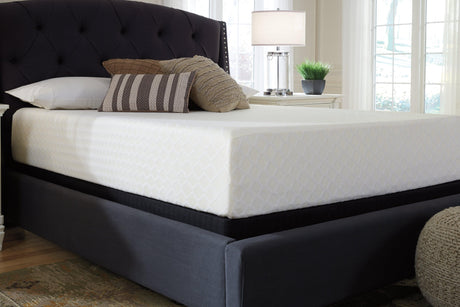 Chime 12-Inch King Memory Foam Mattress in white knit cover - Ella Furniture