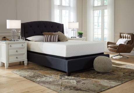 Chime 12-Inch King Memory Foam Mattress in white knit cover - Ella Furniture