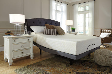 Chime 12-Inch King Memory Foam Mattress in white knit cover - Ella Furniture