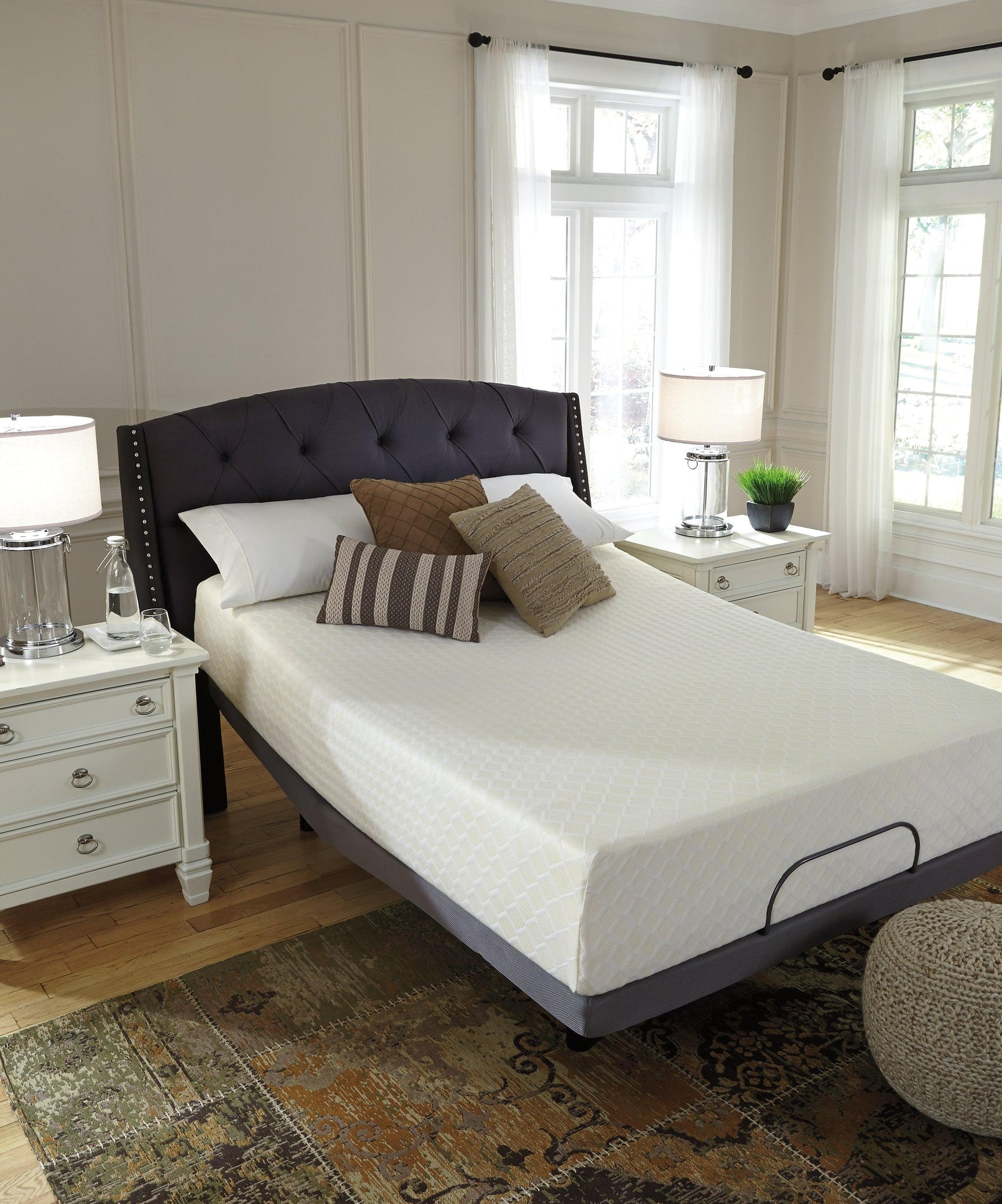 Chime 12 Inch Memory Foam White Twin Mattress In A Box - Ella Furniture