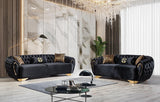 Chloe Black Velvet Sofa & Loveseat - Ella Furniture
