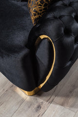 Chloe Black Velvet Sofa & Loveseat - Ella Furniture
