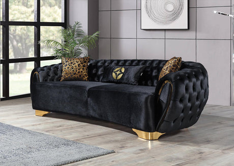 Chloe Black Velvet Sofa & Loveseat - Ella Furniture