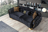 Chloe Black Velvet Sofa & Loveseat - Ella Furniture